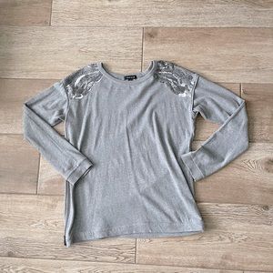 Trouve sequins shoulder sweater